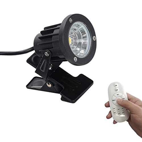 FSLiving 7W リモコン付き 調光対応 発光色も変更可 電球色/昼光色 看板用 黒板用照明 スポットライト ピッコロライト コード長10m LED クリップ 防雨型 電気スタンド