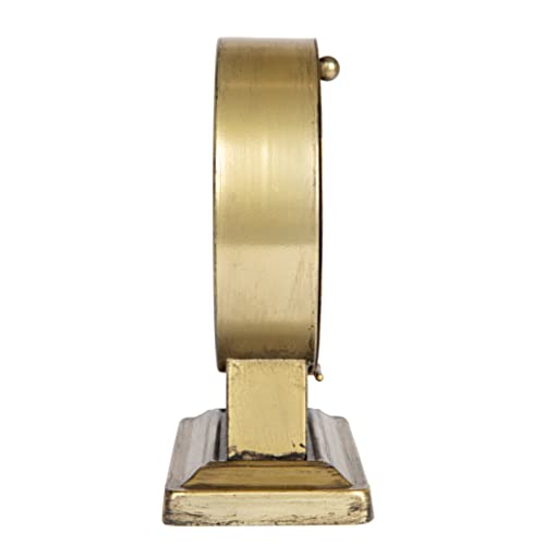 Creative Co-op Mantel Clock, Iron, Gold Finish