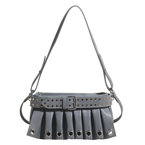 Sac à bandoulière rétro pour femme avec anse réglable bleu de tous les jours