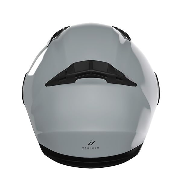 Szczękowy kask motocyklowy STORMER Spark Nardo Gry Glossy – ECE 22.06 – zintegrowana blenda przeciwsłoneczna – przystosowany do montażu Pinlocka