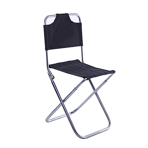KOMBIUDA Silla Plegable De De para Acampada y Pesca Taburete Portátil con Respaldo Tamaño M y Ideal para Viajes Al Aire Libre