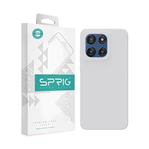 Image of SPRIG Compatible with Moto Edge 60 Stylus Premium SilkTone Back Cover Drop Tested Shock Proof Mobile Case for Men, Women, Boys and Girls with Camera Protection (White)