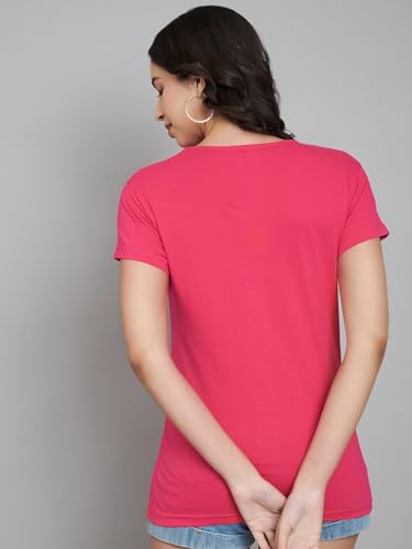 Image of Women Cotton Regular Fit Round Neck T-Shirt (Simply)