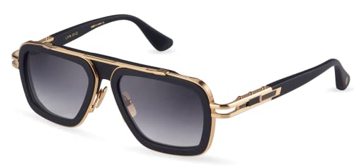 Dita LXN-EVO Matte Black Yellow Gold/Dark Grey To 54/19/145 unisex Sunglasses
