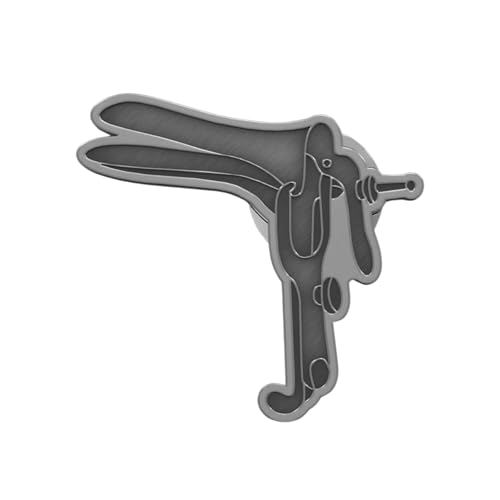 Image of Pro-Choice Speculum Pin - 1 inch Metal Feminist Accessory with Military Clasp - Supports Reproductive Rights & Healthcare Advocacy