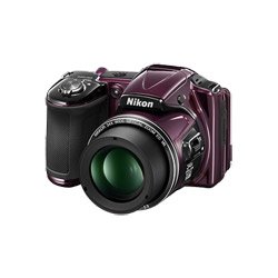 Image of Nikon Coolpix L830 16 MP Point and Shoot Camera (Plum) with 34x Optical Zoom, Memory Card and Camera Case