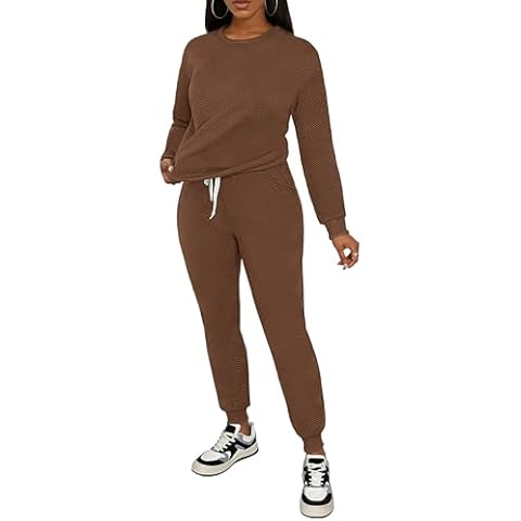 AOMONI Track Suits for Women Set Sweatsuit Sets 2 Piece Long Sleeve Outfits Jogger Sets Pullover with Pockets Cover