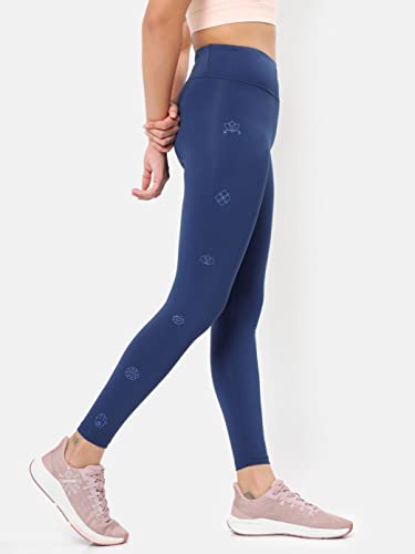 Image of CULT Women's Solid Polyester 4-Way Stretch, AbsoluteFit Training Tights, Moisture-Wicking, Leggings for Sports, Gym, Active Wear