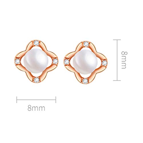 Pendientes antialérgicos de plata y perlas pequeñas para orejas sensibles 2