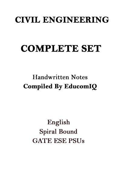 Buy Complete Set Civil Engineering Handwritten Notes in English for ESE ...