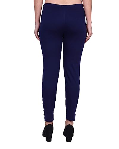 Image of POPWINGS Women Casual Mid Rise Stretchable Red Cotton Trouser