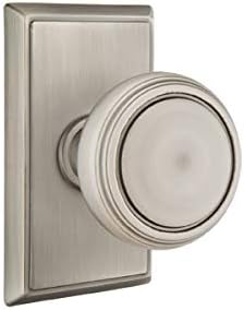 Emtek Juego de paso, roseta rectangular, perilla Norwich (peltre)