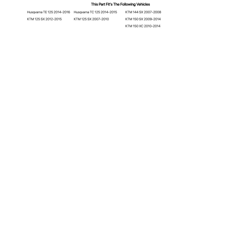 Tusk Complete Gasket Kit Compatible with KTM 125 SX 2007-2015/150 SX 2009-2014/150 XC 2010-2014