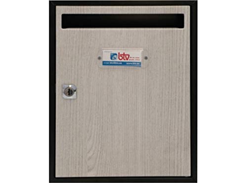 Bocacartas BTV BTV Buzon Interior BTV Vertical Teide Acero Crema 300X240X80 mm 15820