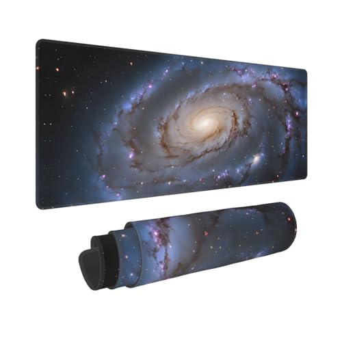 Tapis de souris grand format univers étoilé pour travailler à la maison et au bureau