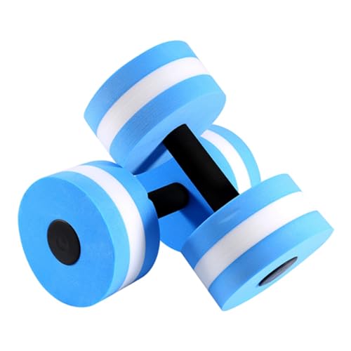 EVA Water Aerobics Dumbbell Barbell Fitness Pool Exercise Set of 2, Lightweight Buoyant Foam Material for Aerobic Exercise