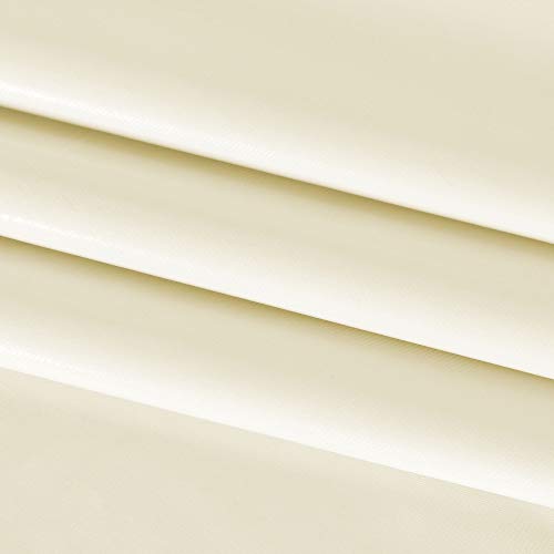 Image of sancua 100% Waterproof Rectangle PVC Tablecloth - 54 x 54 Inch - Oil Proof Spill Proof Vinyl Table Cloth, Wipe Clean Table Cover for Dining Tables, Buffet Parties and Camping, Beige