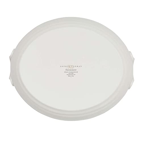 Portmeirion Sophie Conran White Small Oval Casserole Dish | 1.75 Quart Covered Casserole Dish | Made From Fine Porcelain | Dishwasher And Microwave Safe #TOP4