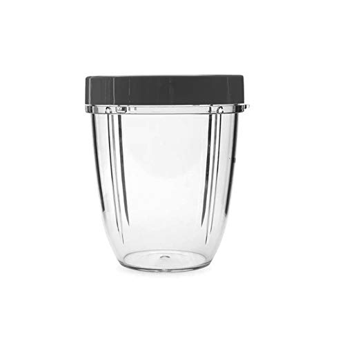 NutriBullet NBM-U0269 18 Ounce Short Cup with Standard Lip Ring, Clear/Gray
