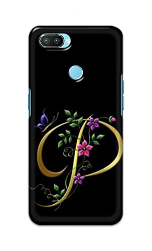 Image of Printed Hard Back Cover Case for Realme 2 Pro Back Cover (Alphabet P) -1803