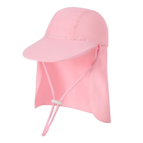Kids Sun Hat with Neck Flap Sun Protection Bucket Hat UPF 50+ Summer Beach Flap Swim Cap Fishing Safari Cap for Boys Girls