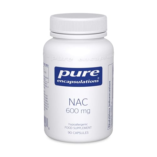Pure Encapsulations NAC 600mg - Pure N-Acetyl-L-Cysteine for Glutathione Synthesis Support - 90 Capsules