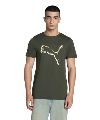 Image of Puma Men's Solid Essential Outline Graphic Classic Fit Tees