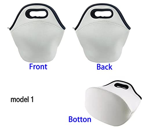 Calca 11.8" X 11.8" Sublimation Lunch Box Tote Bag Insulated Neoprene Thermal Food Lunch Cooler Bags For Sublimation Printing Diy, 6Pcs / Pack (Model 3) #TOP6