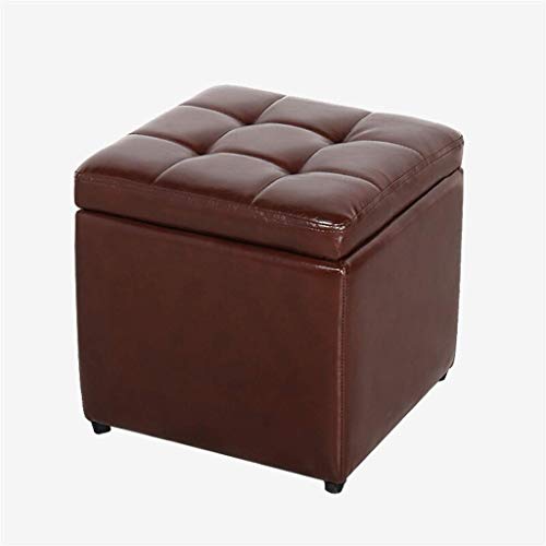 Genérico Banco almacenaje Almacenamiento de Ambiente Simple y Moderno Piel sintética Rica Almacenamiento tapizado para Dormitorio Sala de Estar (Color: Blanco)