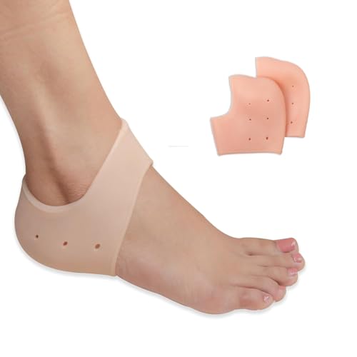 Image of Wonder Care Pair Of 1 Silicone Heels Protectors For Moisturizing Heels (Large), Cracked Heel Protection, Relief Blister, Heel Spurs, And Plantar Fascitis Wrap| Heel Gel Socks| Stretchable | Anti Slip