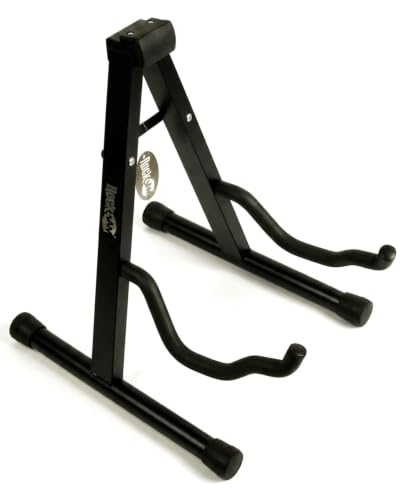RockJam A Frame Folding Guitar Stand with Cushioned Arms