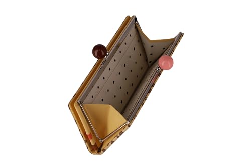 Women's Long Wallet with Dot Print Flap3