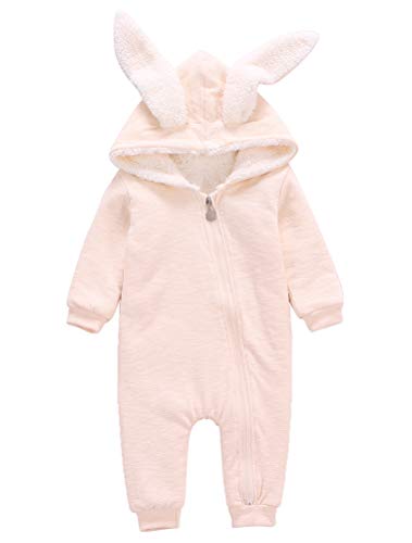 Odziezet Baby-Strampler mit langen Ärmeln und Kaninchen-Kapuze, 0-18 Monate 0- 3 Monate Cover