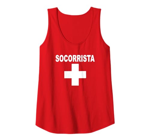 Socorrista Uniforme Salvavidas Emergencia Socorrismo Camiseta sin Mangas
