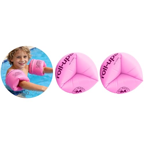 dfjdskl Arm floaties for Kids - Inflatable Swim Arm Bands, Soft Waterproof PVC Floaties for Swimming Learning, Adult Arm Floaties, Comfortable Drum-Type Design for Pool & Beach Use (Pink 2pcs)