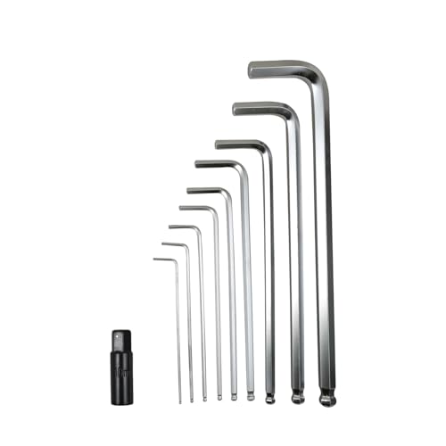 Image of MAF PRO Heavy Duty MHK11091 10PC Extra Long Hex Key Wrench Set 1.5-12mm Metric Sizes L-Key Set 10 Pieces