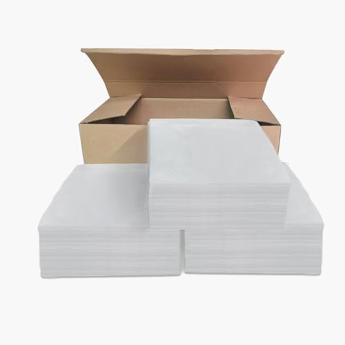 240-Count White Cocktail Napkins (3-Pack) Premium Disposable Paper Napkins for Weddings, Bridal Showers, Parties & Daily Use - Soft, Thick & Absorbent - 4.5x4.5 Inch 3-Ply