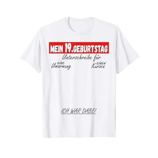 Libro de visitas para firmar el cumpleaños número 19. Camiseta