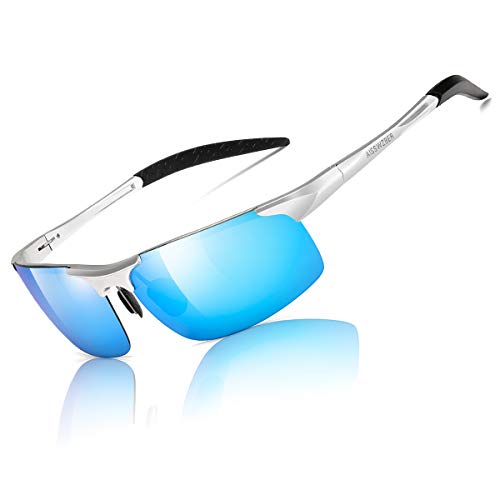 Image of Mens Sports Polarized Sunglasses Driving Metal Frame UV Protection Sunglasses For Men 8177