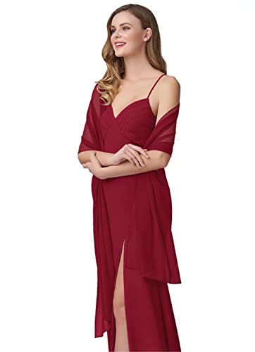 Women's Chiffon Shawls Wraps Scarves for Bridesmaid Wedding Evening Prom Party Special Occasion Dresses 90" x 20"4