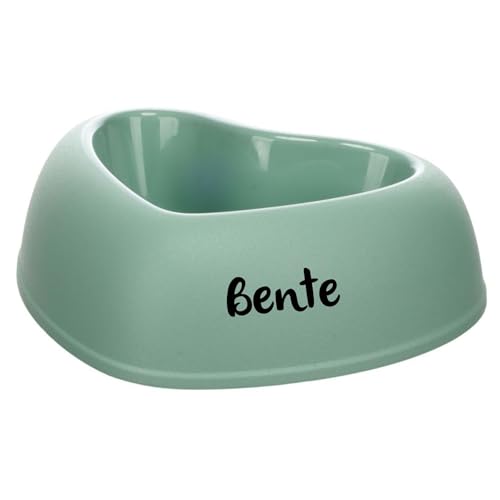 Personalizzabile ciotola per cani Pandor Cuore 750ml (L) Verde – antiscivolo e anti-ribaltamento – per cani di grossa taglia – personalizzata con nome – Petslino
