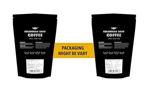Image of Colombian Brew Arabica Ground Coffee Powder | Espresso Filter & French Press | Strong Dark Roast Coffee | 100 g Pouch (Arabica Roasted Coffee Beans 100g Pouch) (Pack of 2)