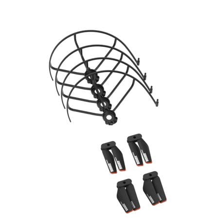 4PCS Ersatzpropeller und 4PCS Propeller Guard für Kameradrohne Cover