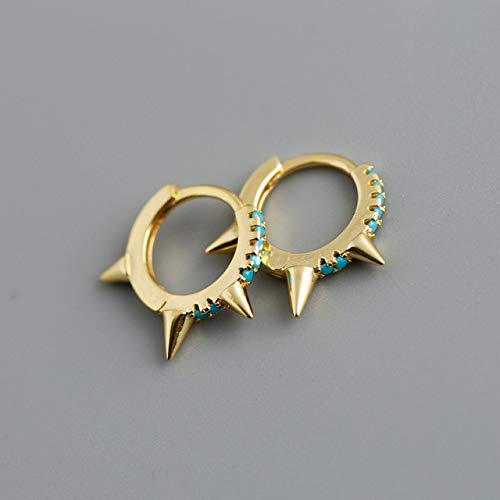 Boucles d'oreilles en forme de cerceau bleu turquoise pour femme