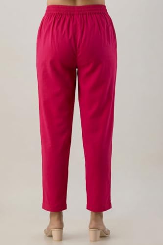 Image of Regular Fit Cotton Woman Trousers Pants Kurti Pant Casual Daily Formal Office Use