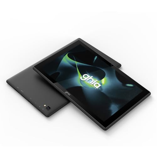 GHIA Tablet GVPN Pantalla De 10 Pulgadas, Procesador A523 OCTACORE, 4GB RAM, 64GB Almacenamiento, Android 13. Color Negro