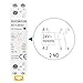Baomain 24V AC 2-Pole Modular Contactor, 20A 2NO Normally Open, DIN Rail Mount for HVAC, Motor, Pump & Lighting Control BCT-20/20-24VAC