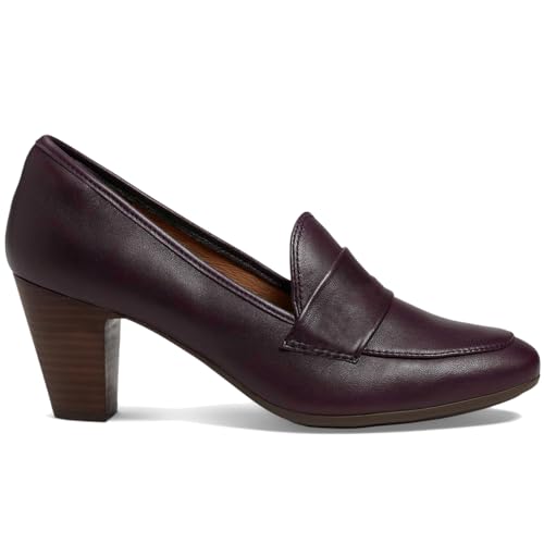 Image of SHODENSE Women Chunky Kitten Heel Pumps Shoes Round Closed Toe Slip On Suede Penny Loafers Matte Block Mid Heels Dress Loafer Almond Toe Comfort Oxford Shoes Office Work Classic Elegant 4-11 M US