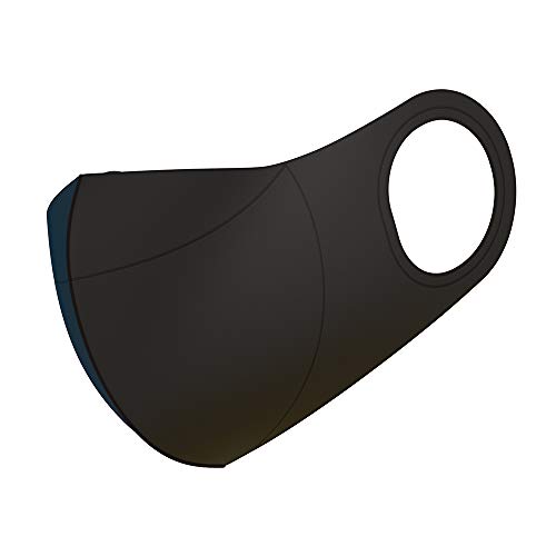 CHUU x ETIQA Premium Makeup Puff Soft Fit Fashion Face Mask for Summer (Black, L 6.5x6.1 in)