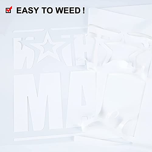 FUNKAKA White HTV Heat Transfer Vinyl Rolls, 12" x 40ft Glossy White Iron on Vinyl for T-Shirt, Adhesive White HTV Vinyl for All Cutter Machines Easy to Cut & Weed for Heat Vinyl Design - Image 4